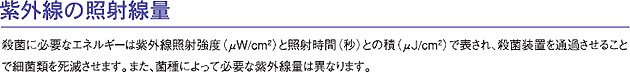 紫外線の照射線量